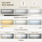LED light system with sensor controls and adjustable brightness for pantry cabinet