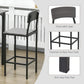Gray stool with thick MDF seat, footrest, and anti-skip feet pad