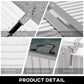Aluminum ramp detail showing non-slip textured surface, handle, safety pin, and hinge