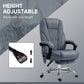 Charcoal gray reclining office chair with adjustable seat height and side controls