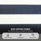 Black oxford fabric upholstery material panel with water-resistant finish