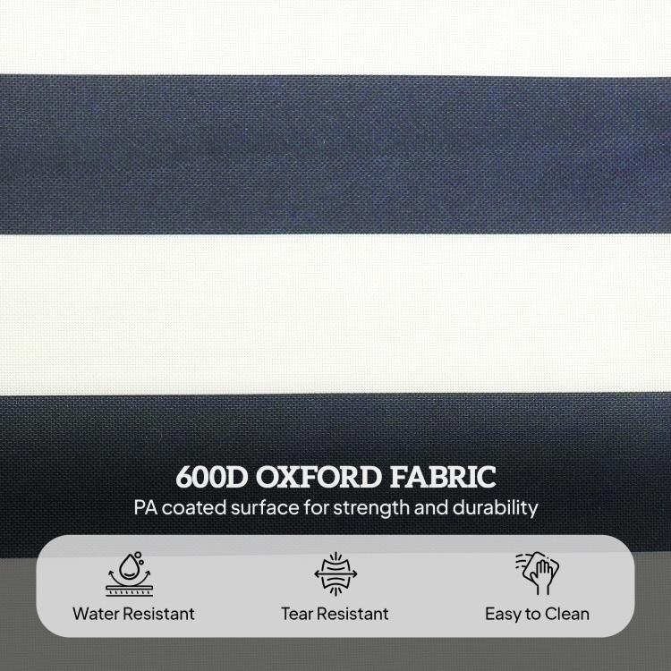 Black oxford fabric upholstery material panel with water-resistant finish