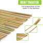 Natural bamboo plant stakes, tan poles with visible joints and cut ends