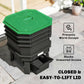 Worm composter bin with closed green lid and stacked trays, plus front pull-out drawer