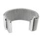 Stainless steel magnetic Milanese loop watch strap side view with two metal end pieces