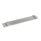 Stainless steel magnetic Milanese loop watch strap laid flat with silver clasp ends