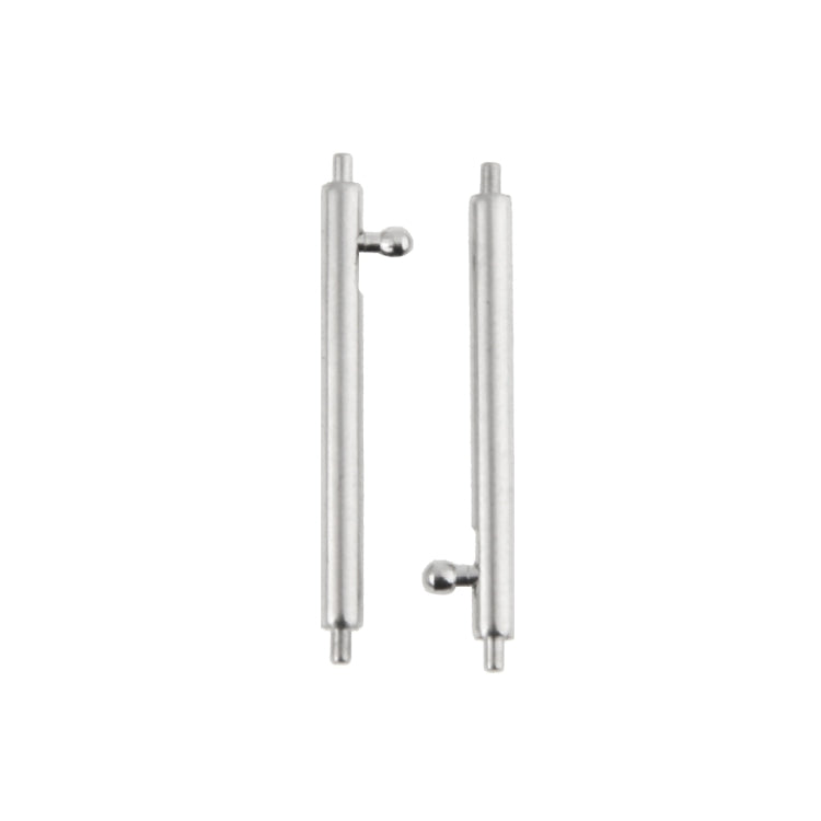 Metal watch strap pins with magnetic ends, stainless steel silver tone