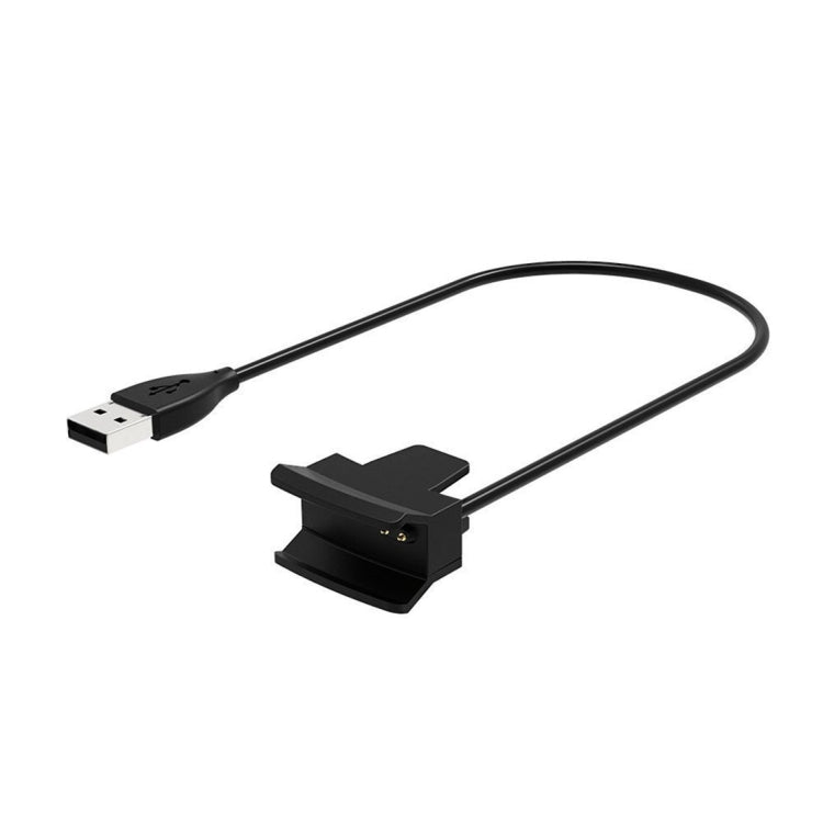 USB charging cable with black clip connector for Fitbit Alta watch, 30 cm cord