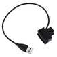 Black USB charging cable with clip dock connector for Fitbit Alta, 30 cm