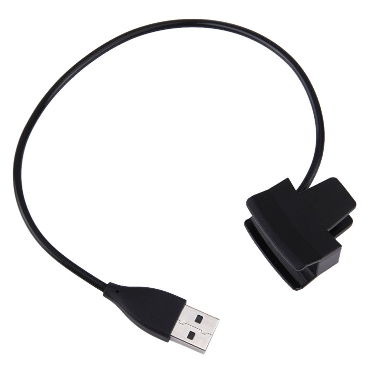 Black USB charging cable with clip dock connector for Fitbit Alta, 30 cm