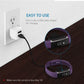 USB charger cable with charging clip attached to purple Fitbit Alta band