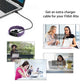 USB charging cable with Fitbit Alta dock clip on purple band for charging on the go