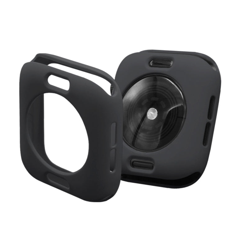 Black TPU watch case with raised lens cover and curved screen protector, 40mm