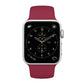Silicone wrist watch band for Apple Watch 38mm, red with stainless buckle