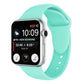 Silicone watch band for Apple Watch 42mm, mint green with perforated holes and clasp