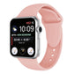 Silicone watch band for Apple Watch 42mm, light pink with perforated holes and clasp