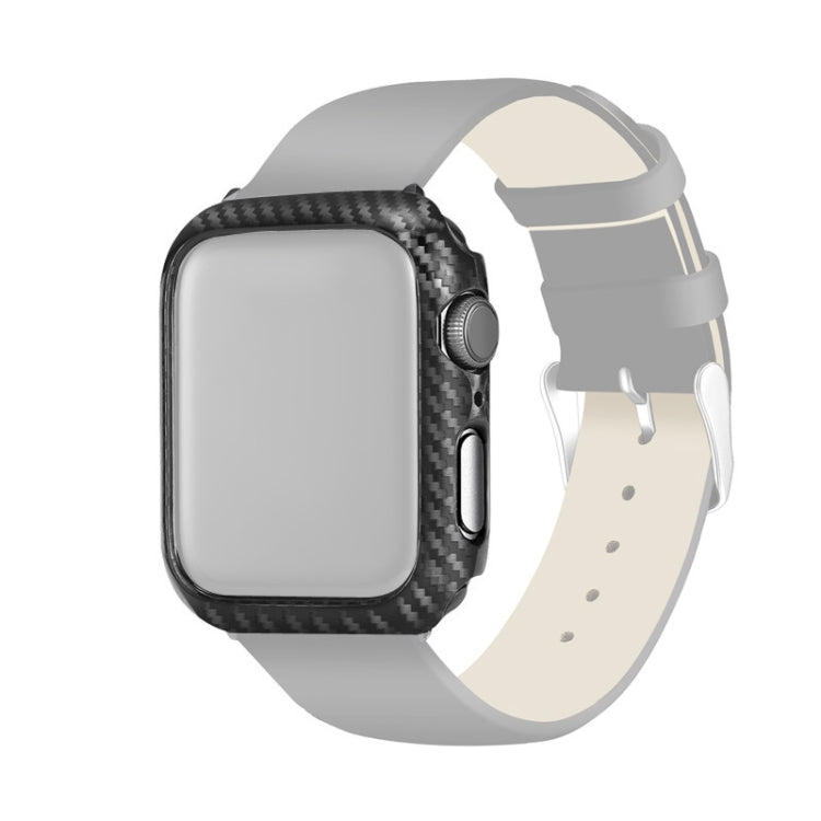 PC carbon fiber frame protection case for Apple Watch 40mm, raised bezel, black