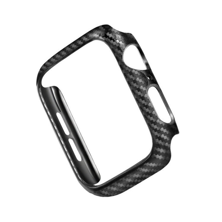 PC carbon fiber frame protection case for Apple Watch 40mm, open front, black