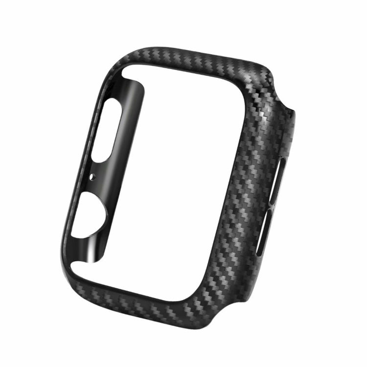 Black carbon-fiber watch case frame with openings for buttons and sensors
