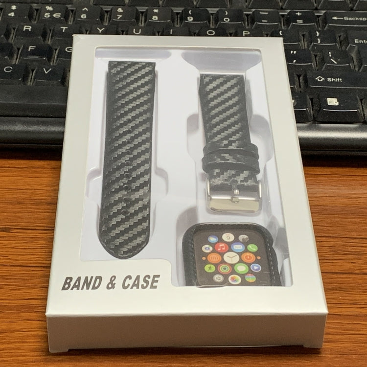 Boxed band and case set featuring carbon-fiber straps and watch case