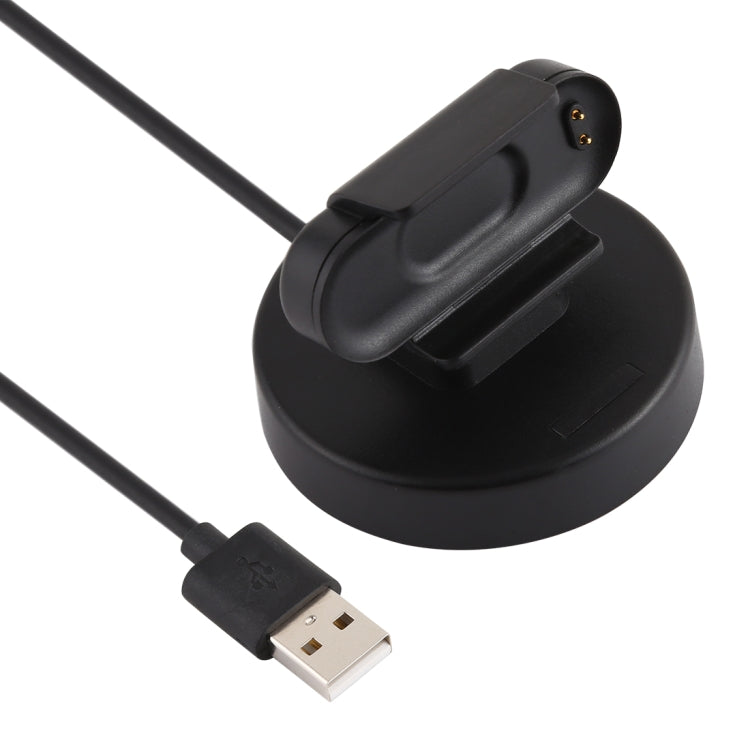 Black wearable charging base stand with USB cable and docking cradle