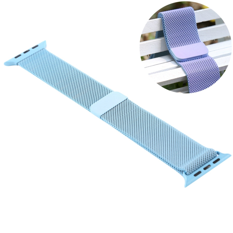 For Apple Watch Series 7 41mm / 6 & SE & 5 & 4 40mm / 3 & 2 & 1 38mm Color-changing Magnetic Nylon Watch Band, 40mm