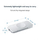 White magnetic charger dongle with compact dimensions and pull-and-flip design