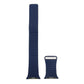 Dark blue loop watch band ends with metal clasp hardware
