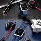 Dark blue PU leather watch band with magnetic loop clasp, 38mm