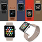 Assorted PU leather loop watch bands in dark, brown, red, and khaki colors