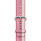 Berry woven nylon watch band with metal loop buckle and perforated strap holes