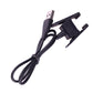 Black charging cable with USB-A plug and two-pin smartwatch connector