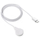 White charging cable with Type-C plug and magnetic puck for smartwatch charging