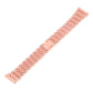 Rose gold metal watch band, long interlocking chain with small rhinestone accents.