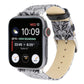 Thorns Printing Genuine Leather Watch Band for Apple Watch Series 10 42mm / 9&8&7 41mm / SE 3&SE 2&6&SE&5&4 40mm / 3&2&1 38mm, 40mm