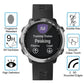 Garmin watch screen with clear tempered glass protector, rounded edge coverage
