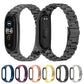 Stainless steel metal watch band for Xiaomi Mi Band 5 & 6, black link bracelet