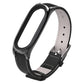 Screwless magnetic leather watch band with silver case and dark leather strap