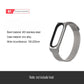 Silver metal magnetic mesh watch band, stainless steel strap mesh