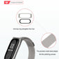 Silver mesh watch band with end links shown on the strap