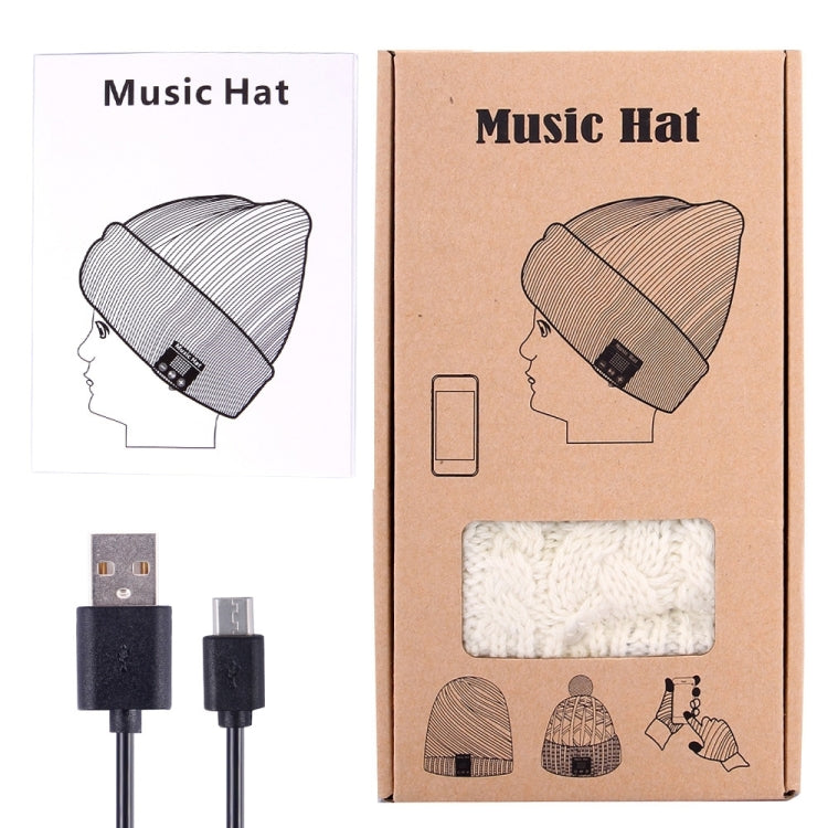 Music Hat retail box showing Bluetooth beanie hat and accessories packaging