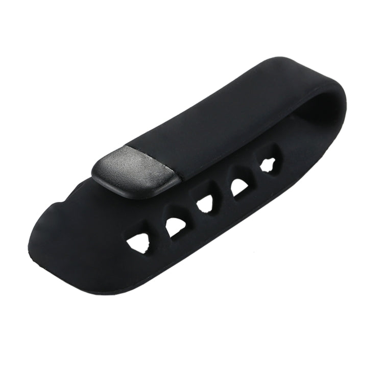 Black silicone clip case with gray protective pad and side cutouts