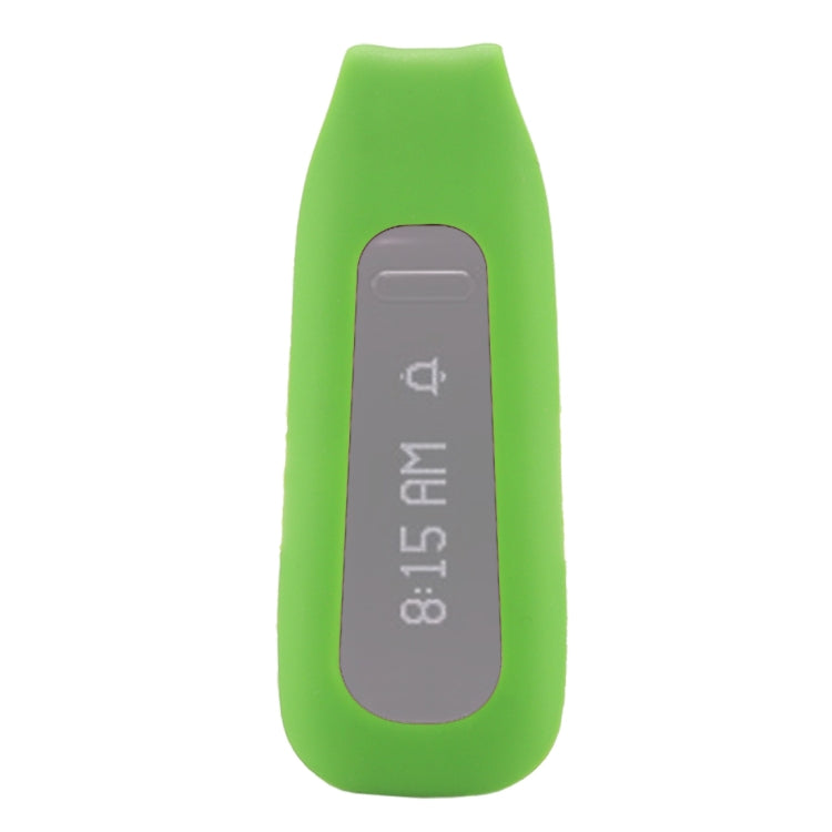 Green silicone smart watch clip case with display window