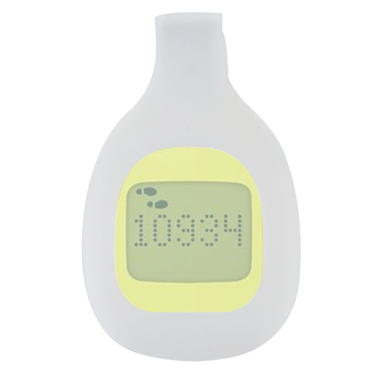 White silicone clip case for Fitbit Zip with front display window