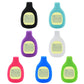 Set of seven silicone clip-style watch cases in multiple colors with screen windows