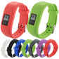 Assorted silicone smartwatch watch bands with pin-and-hole clasp, multiple colors