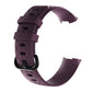 Dark purple diamond-pattern silicone watch band with adjustable strap and clasp