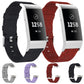 Woven nylon watch band set: black, grey, light purple, and dark red with clasps
