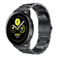 Black 20mm stainless steel 3-bead slingshot buckle watch band, matte link strap