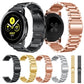 Assorted 20mm stainless steel 3-bead slingshot buckle watch bands: black, gold, rose, silver